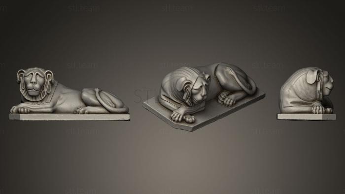 3D model lying lion (STL)